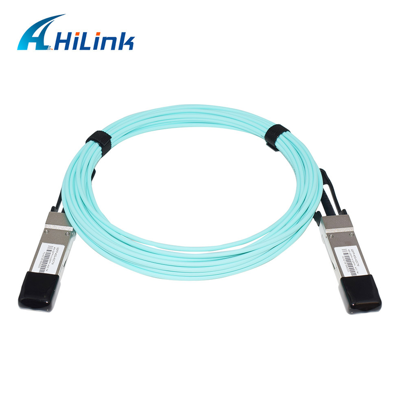 QSFP+ 40G MMF SFP OM3 AOC network cable Aqua Color 7M Length