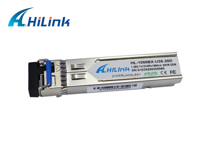로에스 순응하는 SC / LC 단순한 DDM WDM 송수신기 모듈 BIDI 1.25G SFP 20KM