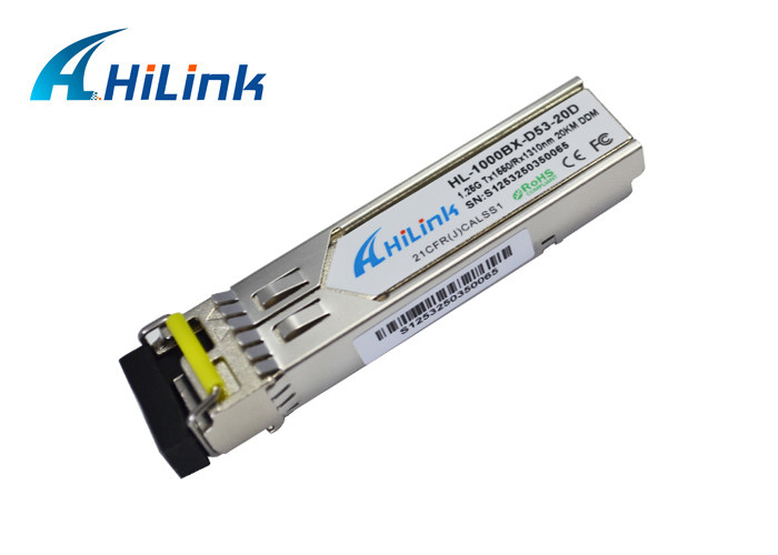 로에스 순응하는 SC / LC 단순한 DDM WDM 송수신기 모듈 BIDI 1.25G SFP 20KM