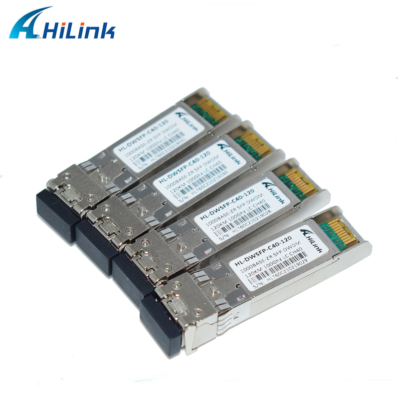 장시간 1.25G 120KM DWDM C-밴드 국제 전기통신 규격 위원회 듀얼 LC SFP 모듈 DDM