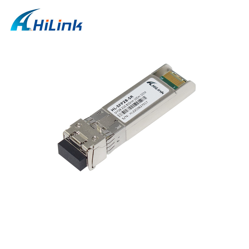 25G SFP28 SR 광 송수신기 모듈 850nm 100m LC 연결기 DOM 기능 SFP 섬유