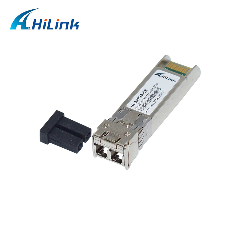 25G SFP28 SR 광 송수신기 모듈 850nm 100m LC 연결기 DOM 기능 SFP 섬유
