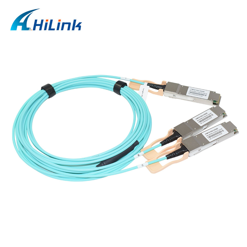 2x 100G QSFP56 탈주 활동적인 광케이블 850nm 5M 10M 20M에 200G QSFP56