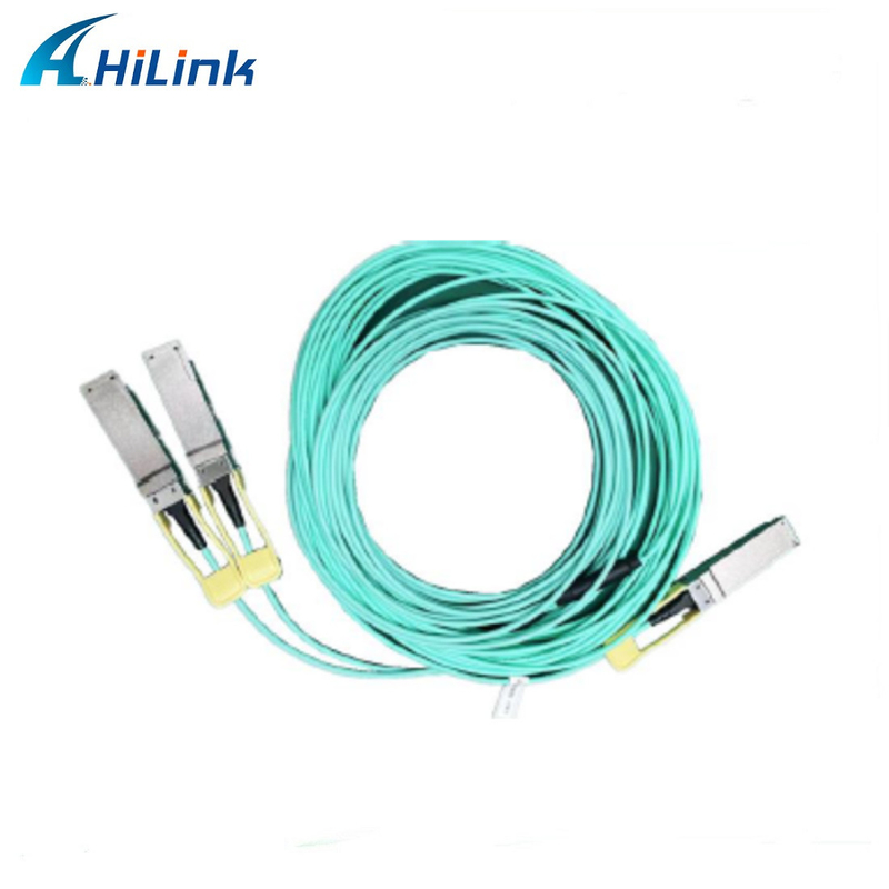QSFP56 2*100G 활동적인 광케이블 PAM4 AOC Infiniband 지원에 200G QSFP56