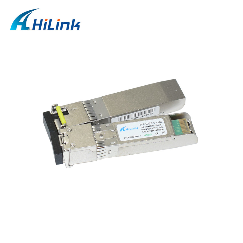 10Gb/s 100KM 비디 SFP+ 송수신기 1490/1550nm 단일 모듈 LC 연결기 DOM