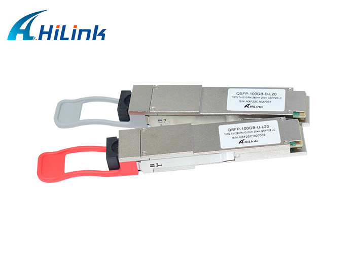 100GBASE - BX20 광적 송수신 모듈 QSFP28 LAN WDM 1280nm 1310nm 20km LC 심플렉스 송수신