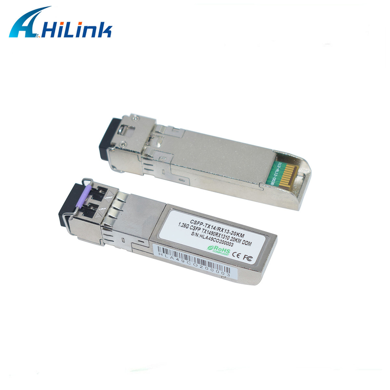 1 SFP 1.25G 비디 20KM에서 지향성인 양성인 1490nm 1310nm LC SFP 송수신기 모듈 2