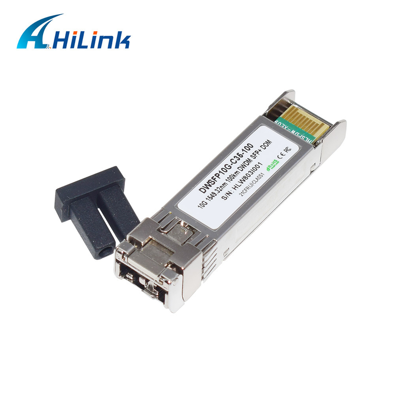 전송을 위한 이중 LC SMF 송수신기 단위 10G DWDM SFP+ C17-C61 100km DOM