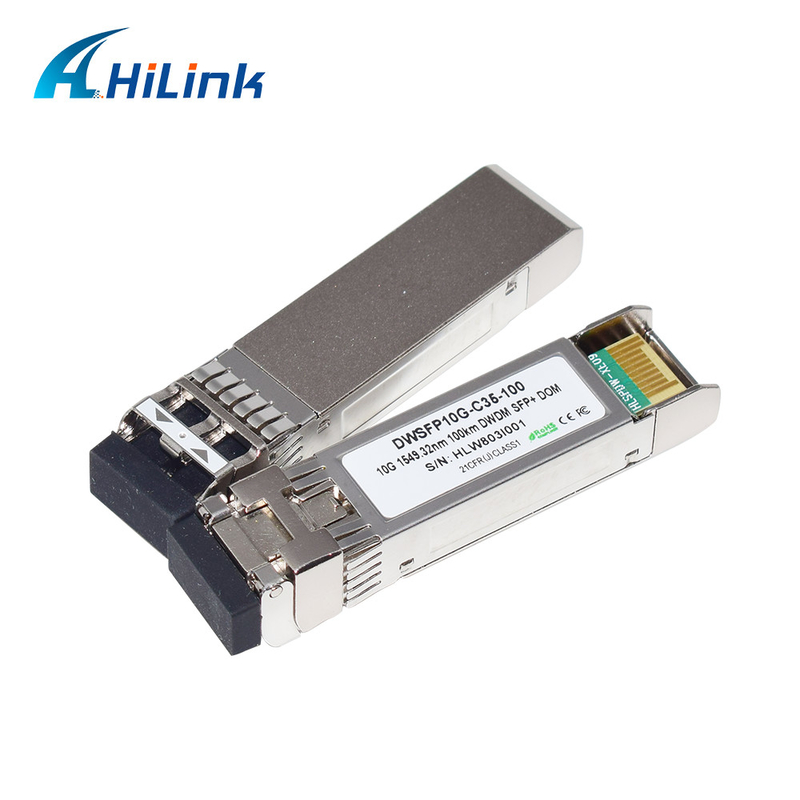 전송을 위한 이중 LC SMF 송수신기 단위 10G DWDM SFP+ C17-C61 100km DOM