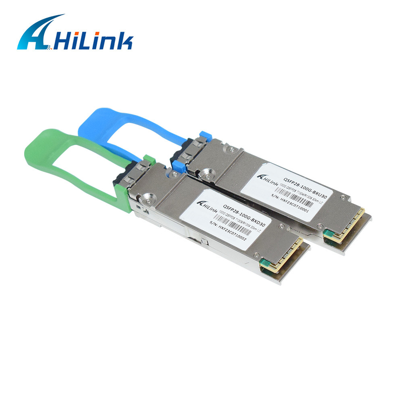 100G QSFP28 트랜시버 모듈 BIDI 40KM 1304/1309nm EML+APD QSFP28-BX-D40 트랜시버