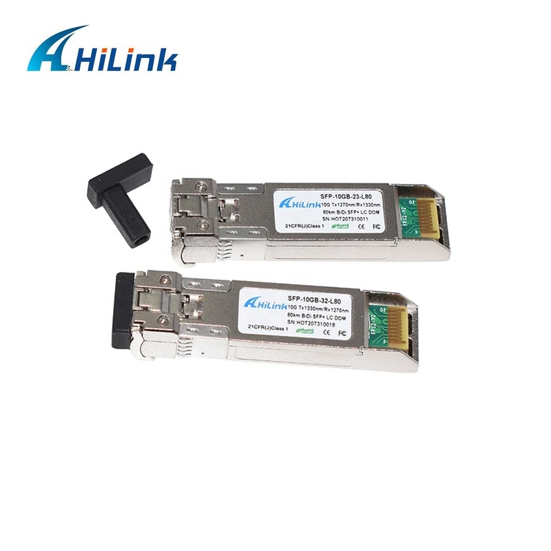 10GBASE BIDI 1490/1550nm SFP+ 10G 이더넷 광섬유 송신기 단일 SFP+ BIDI 10G 80KM
