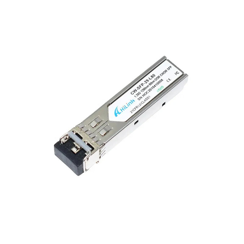 1000BASE-ZX 듀플렉스 LC 1.25G 1290nm 80km DOM CWDM SFP 싱글 모드 트랜시버 모듈