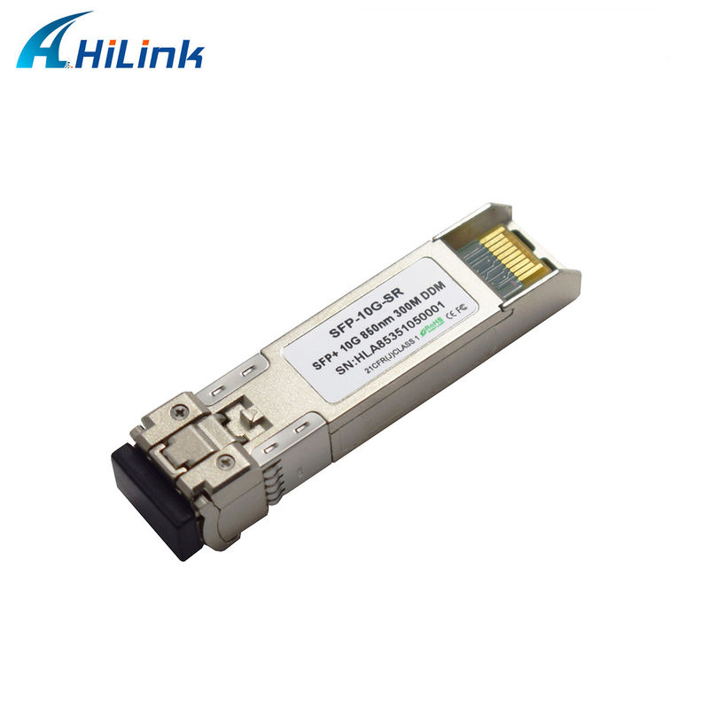 SFP+ 10Gig 이더넷 모듈 10G SR 850nm 300M LC 듀플렉스 DDM 광섬유 송신기 4G 네트워크 WDM 기능 FTTH SFP-10G-SR