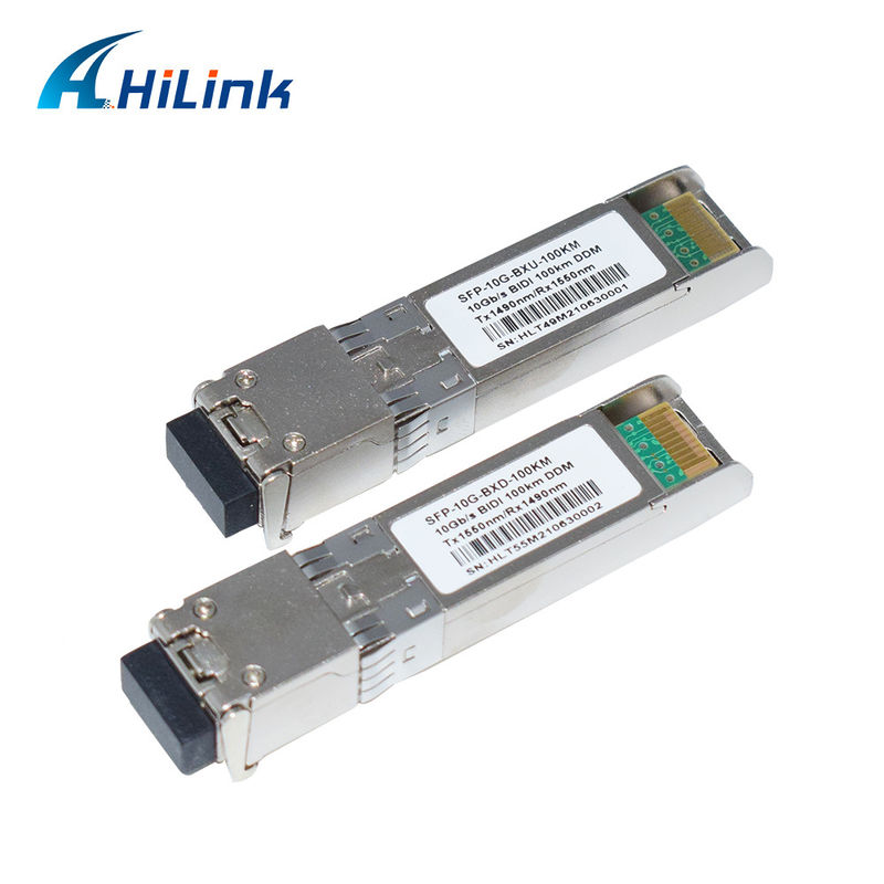 10G SFP+ BIDI 100KM Tx1490nm/Rx1550nm LC 광섬유 송신기 SFP-10G-BX-100KM