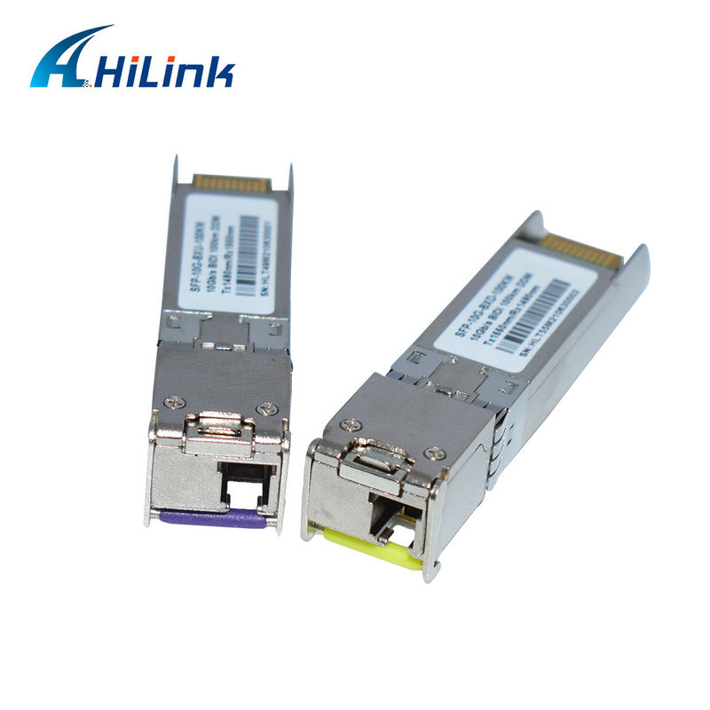 10G SFP+ BIDI 100KM Tx1490nm/Rx1550nm LC 광섬유 송신기 SFP-10G-BX-100KM