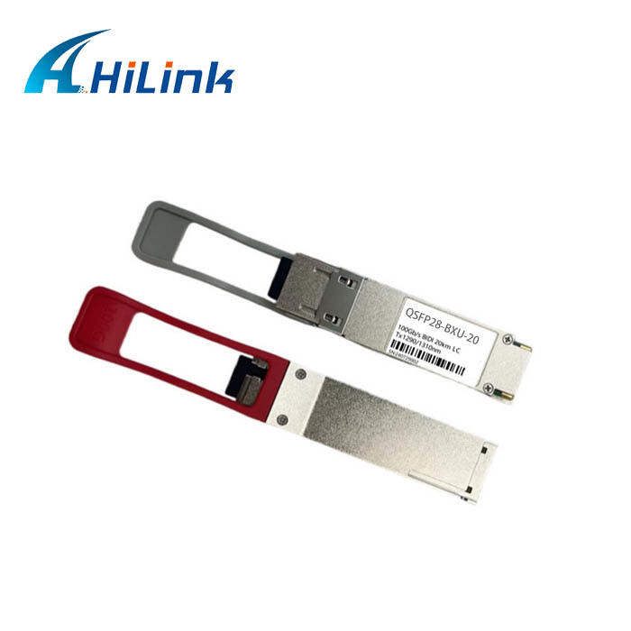 0 to 70C 환경 10km 및 20km 데이터 속도용 100G Base QSFP28 BiDi 모듈