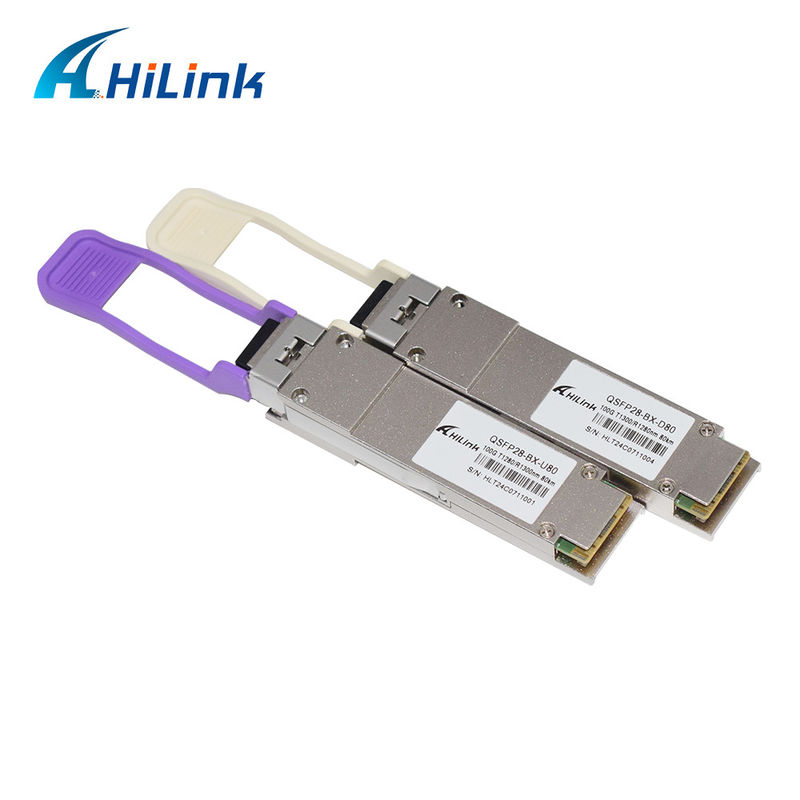 QSFP28 BIDI 100G ZR QSFP28 80km 1280/1300nm 100GBASE-BX80 QSFP28 모듈 80km