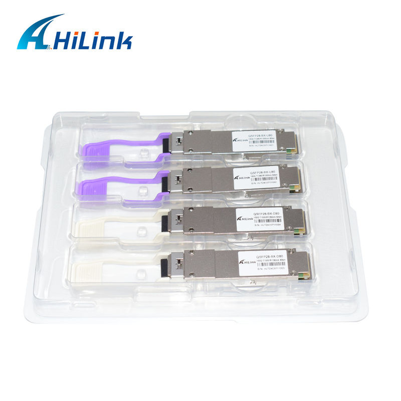 QSFP28 BIDI 100G ZR QSFP28 80km 1280/1300nm 100GBASE-BX80 QSFP28 모듈 80km