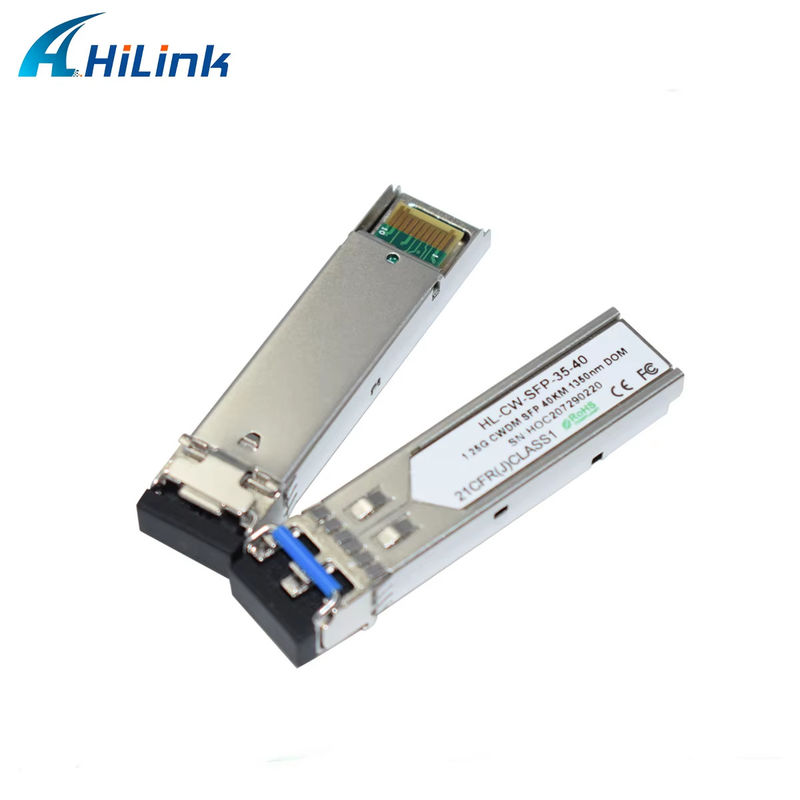 힐링크 1.25G CWDM SFP 광섬유 송신기 데이터 센터용 1350nm 40km