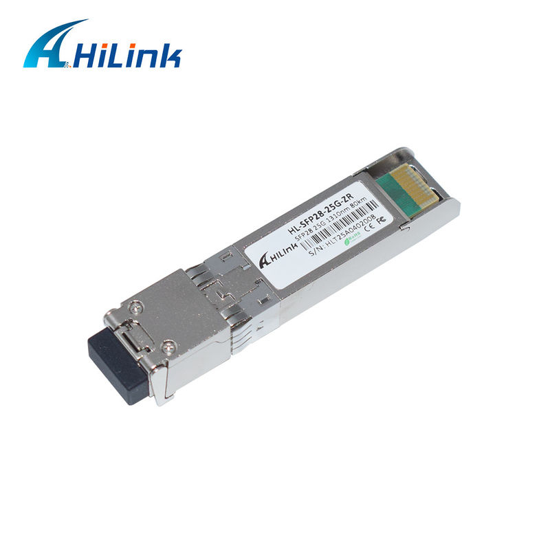 25G ZR SFP 80KM LC 25G 이더넷 SFP 트랜시버 DOM 1310nm 광섬유 트랜시버