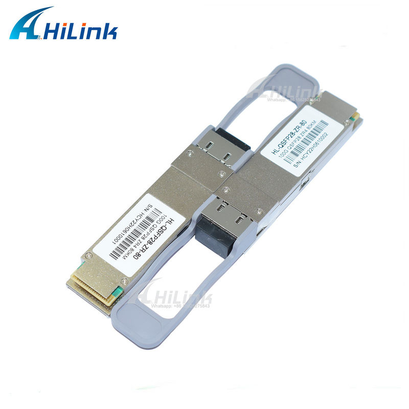 QSFP28 ZR4 80KM LWDM4 1295-1304NM LC 커넥터 SOA+Pin 광섬유 송신기 좋은 가격 통신 및 네트워크 제품