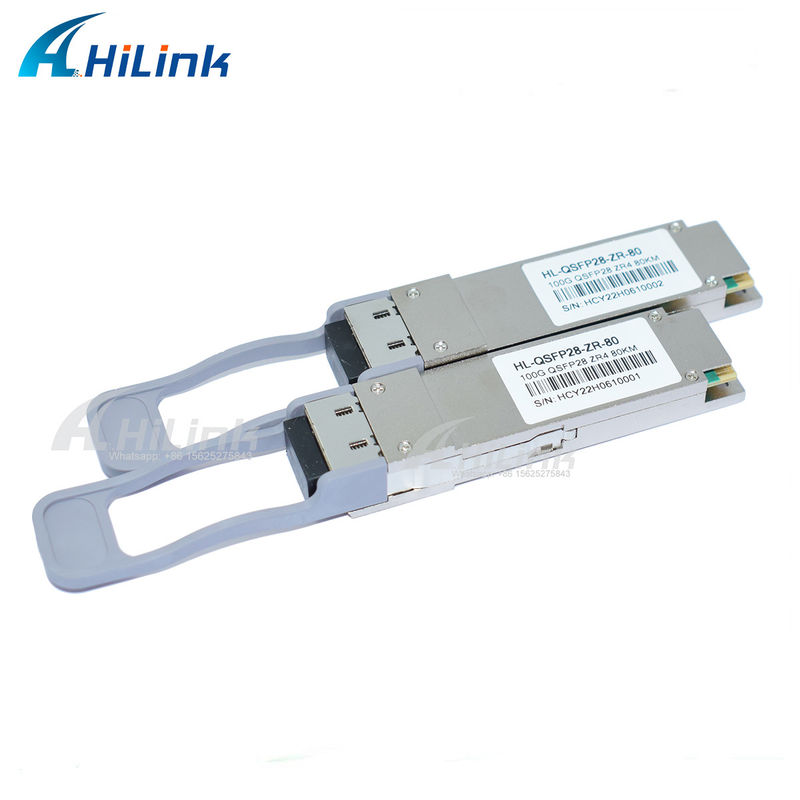 QSFP28 ZR4 80KM LWDM4 1295-1304NM LC 커넥터 SOA+Pin 광섬유 송신기 좋은 가격 통신 및 네트워크 제품