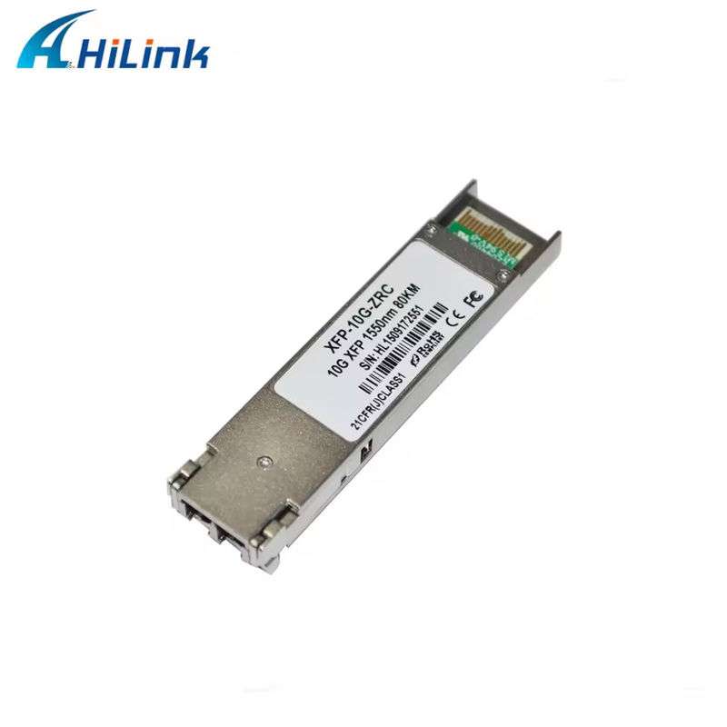 3년 보증 10G-XFP-ZR-80km 힐링크 10Gb/s 1550nm 80km 듀플렉스 섬유 SM XFP GBIC 트랜시버 모듈