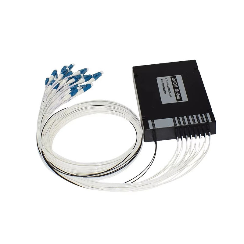 WDM 장비 8CH 100GHZ DWDM 먹스 역다중화기 듀얼 섬유는 LC UPC C 밴드 ABS 박스를 이중화합니다