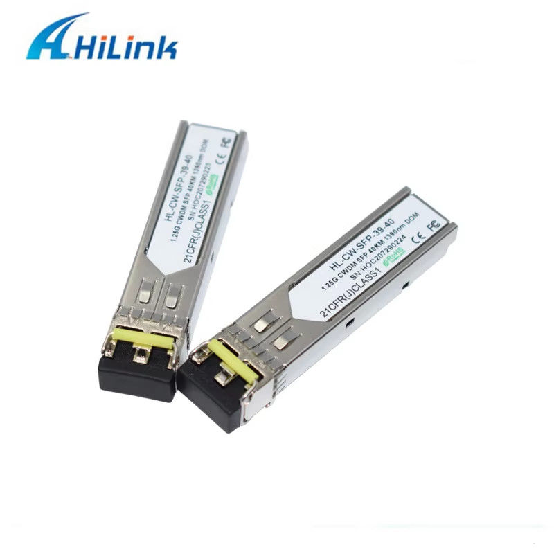 중국 공장 1000Base 1.25G SFP 듀얼 LC 커넥터 CWDM 40KM LC 1270-1610nm 광학 송신기 광섬유 장비