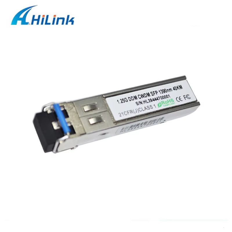 중국 공장 1000Base 1.25G SFP 듀얼 LC 커넥터 CWDM 40KM LC 1270-1610nm 광학 송신기 광섬유 장비