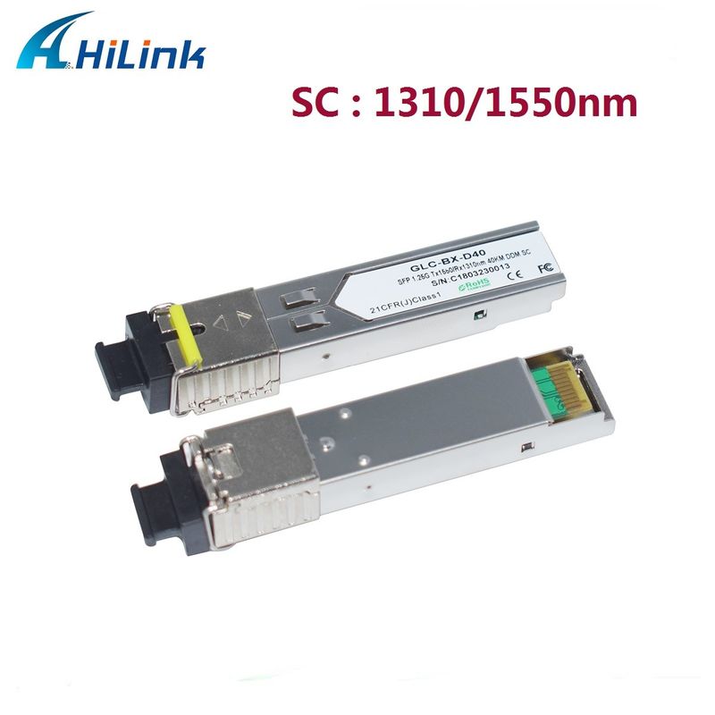 힐링크 1.25G SFP BIDI 40KM 1310/1490 ((1550nm) LC/SC 커넥터 광섬유 모듈