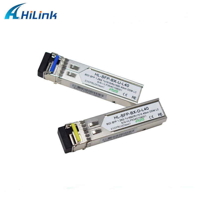 힐링크 1.25G SFP BIDI 40KM 1310/1490 ((1550nm) LC/SC 커넥터 광섬유 모듈