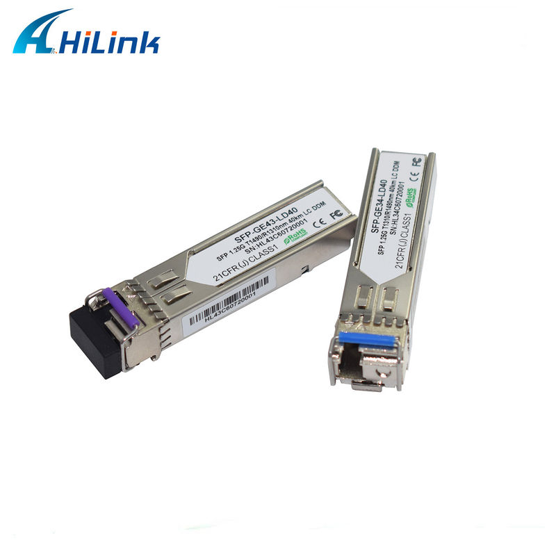 힐링크 1.25G SFP BIDI 40KM 1310/1490 ((1550nm) LC/SC 커넥터 광섬유 모듈