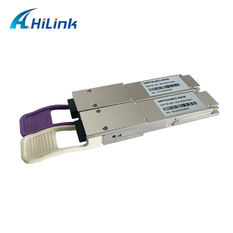 장거리 데이터 전송용 100Gb/s 80Km QSFP28 ZR4 BIDI 트랜시버 모듈