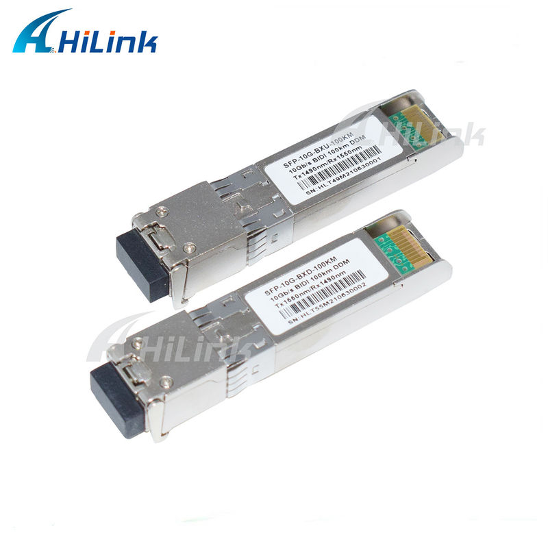 10G SFP BIDI 트랜시버 모듈 3- 100KM 도달 1490/1550NM EML APD 고속 장거리 네트워크