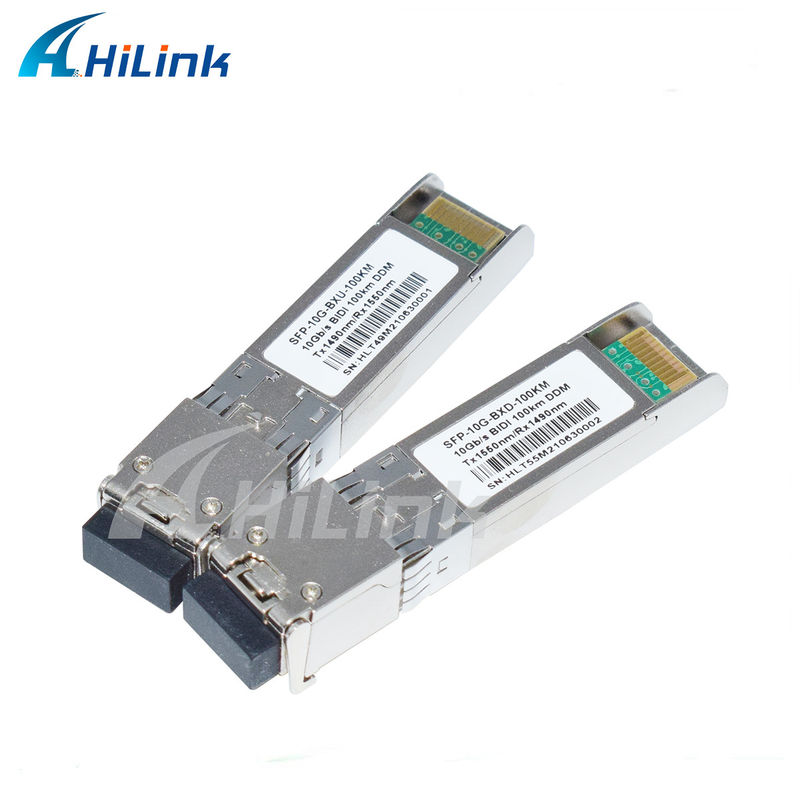 10G SFP BIDI 트랜시버 모듈 3- 100KM 도달 1490/1550NM EML APD 고속 장거리 네트워크