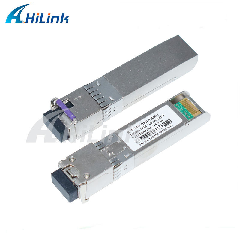 10G SFP BIDI 트랜시버 모듈 3- 100KM 도달 1490/1550NM EML APD 고속 장거리 네트워크