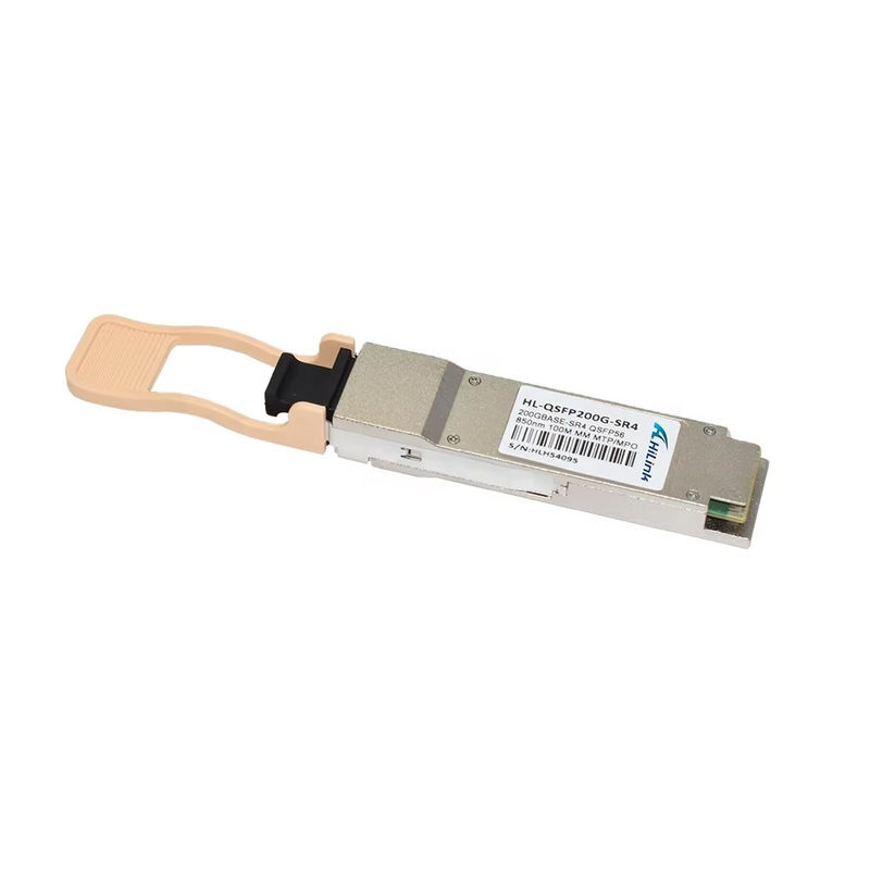 새로운 트렌디 200G 베이스 QSFP56 SR4 850NM 100M 다중 모드 MPO 커넥터 광섬유 모듈