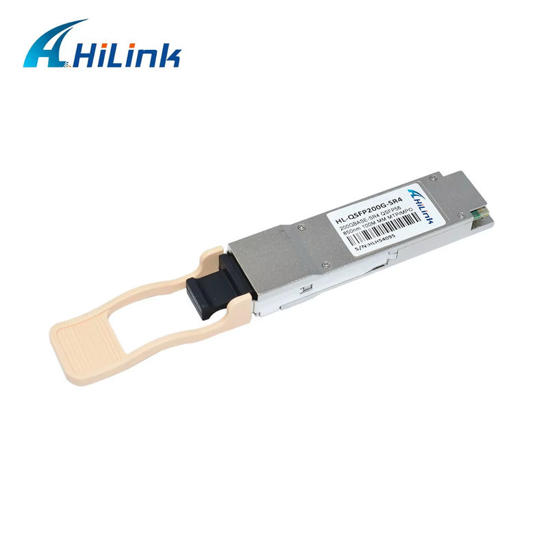 새로운 트렌디 200G 베이스 QSFP56 SR4 850NM 100M 다중 모드 MPO 커넥터 광섬유 모듈