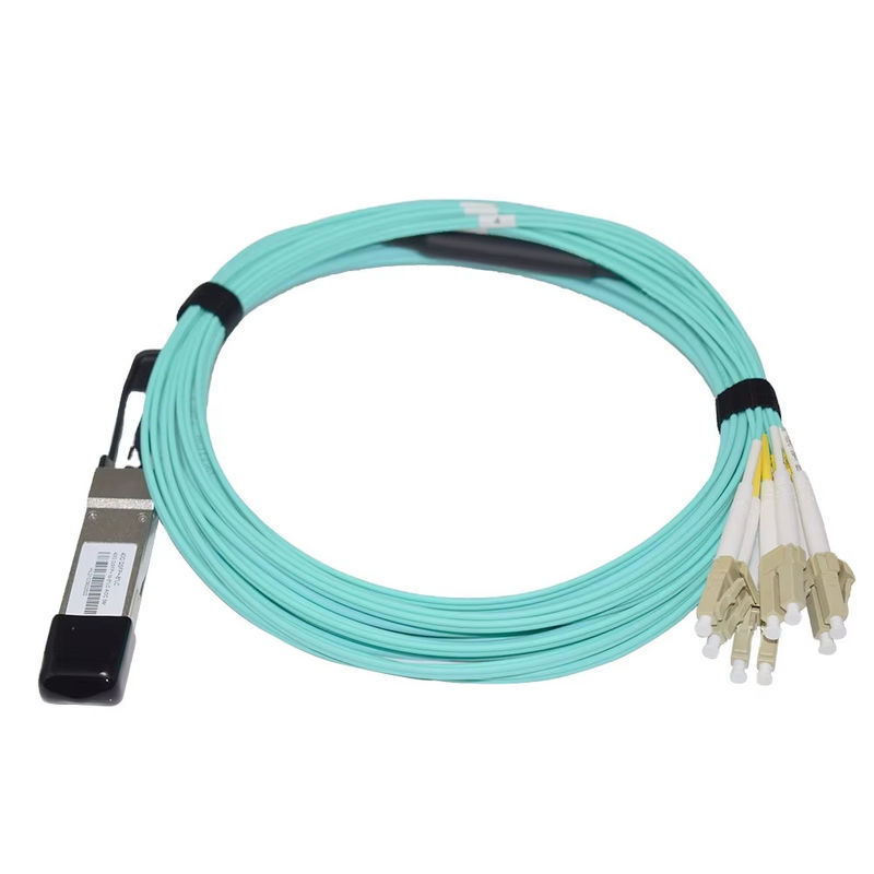 40G QSFP+에서 8xLC AOC 3M 매우 짧은 거리의 브레이크오웃 액티브 광 케이블