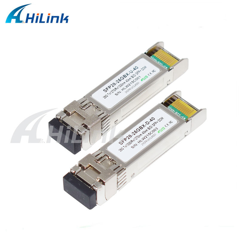 25Gb/s 40Km SFP28 BIDI 트랜시버 LC 단일 커넥터