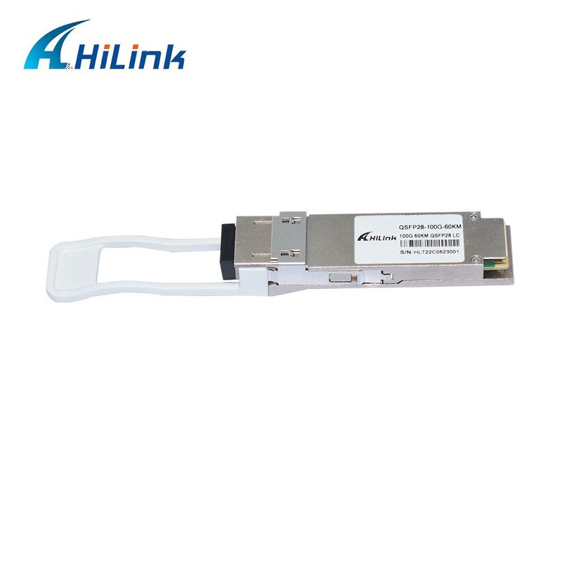 100Gb/s 60km QSFP28 트랜시버 핫 플러그 가능 듀플렉스 LC 커넥터 EML+PIN with SOA 싱글 모드 DDM
