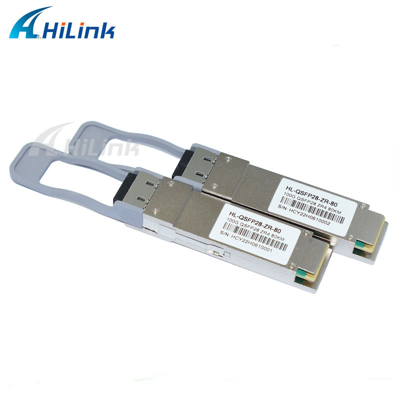 100Gb/s 80km QSFP28 트랜시버 핫 플러그 가능 듀플렉스 LC 커넥터 LAN WDM EML TOSA SOA PIN SMF