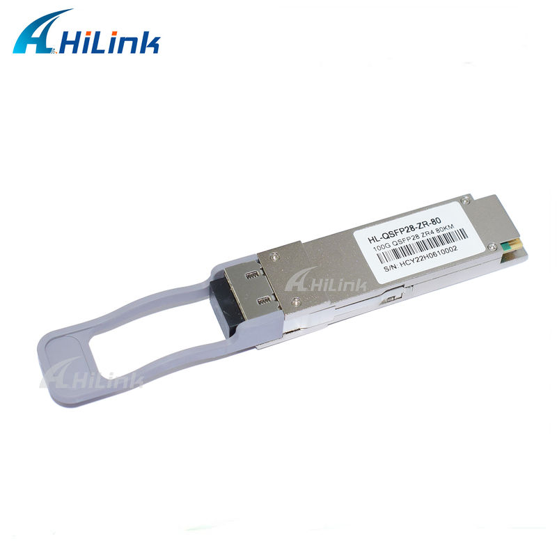 100Gb/s 80km QSFP28 트랜시버 핫 플러그 가능 듀플렉스 LC 커넥터 LAN WDM EML TOSA SOA PIN SMF