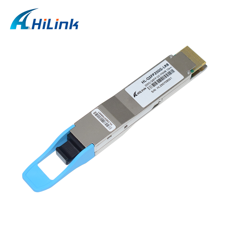 10KM 1310nm MPO16 APC 8도 DOM 광 트랜시버 200G QSFP DD LR8 PSM8 파장 거리