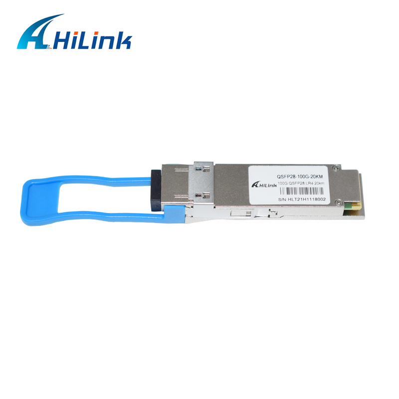 100Gb/s QSFP28 LR4 광 수신기 모듈 20KM 핫 플러그 가능한 듀플렉스 LC 커넥터 단일 모드 RoHS 컴플라이언스
