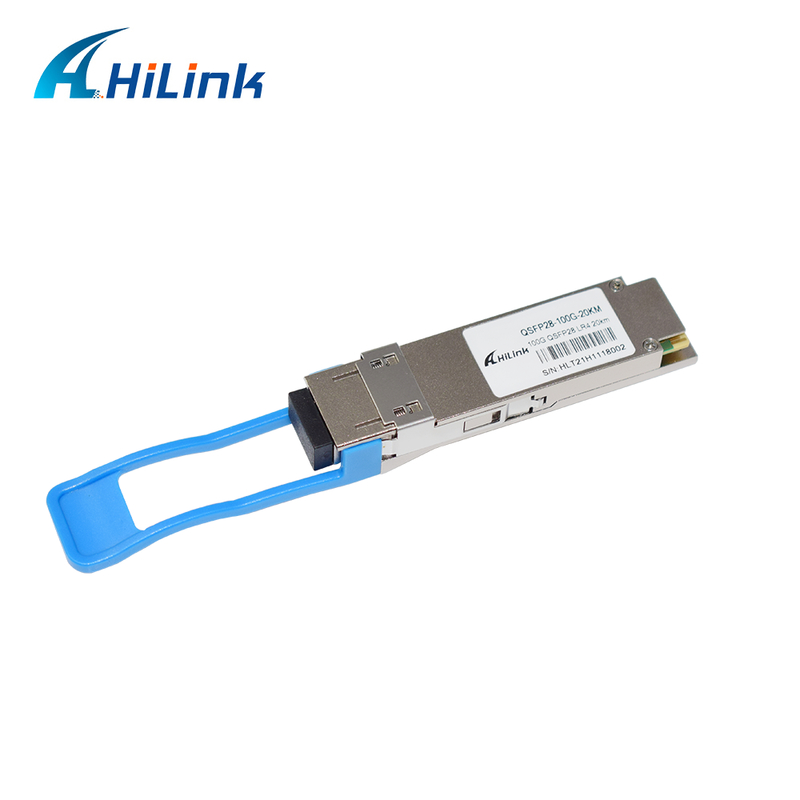 100Gb/s QSFP28 LR4 광 수신기 모듈 20KM 핫 플러그 가능한 듀플렉스 LC 커넥터 단일 모드 RoHS 컴플라이언스