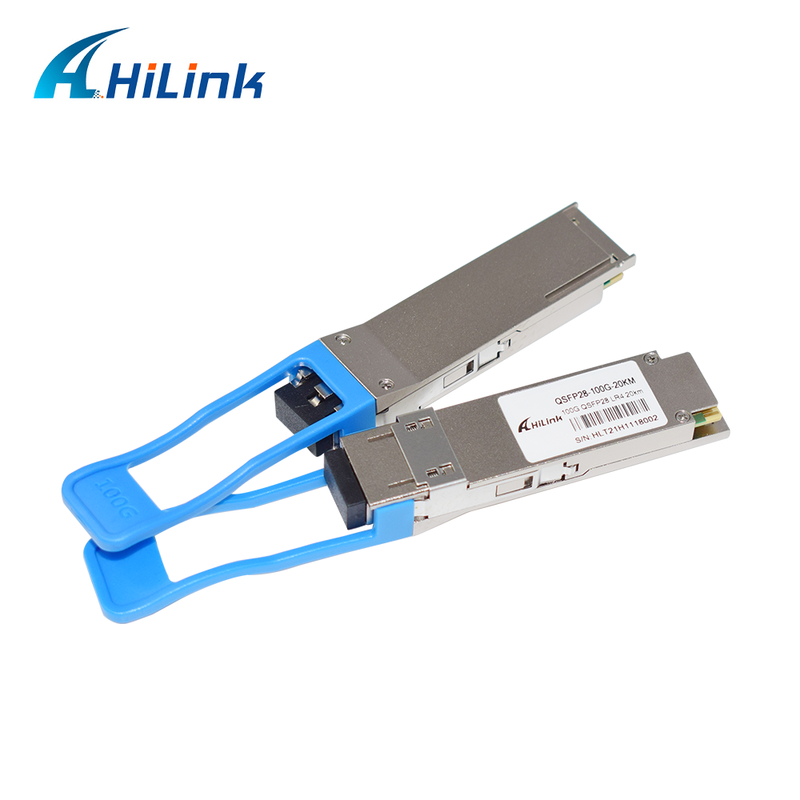 100Gb/s QSFP28 LR4 광 수신기 모듈 20KM 핫 플러그 가능한 듀플렉스 LC 커넥터 단일 모드 RoHS 컴플라이언스