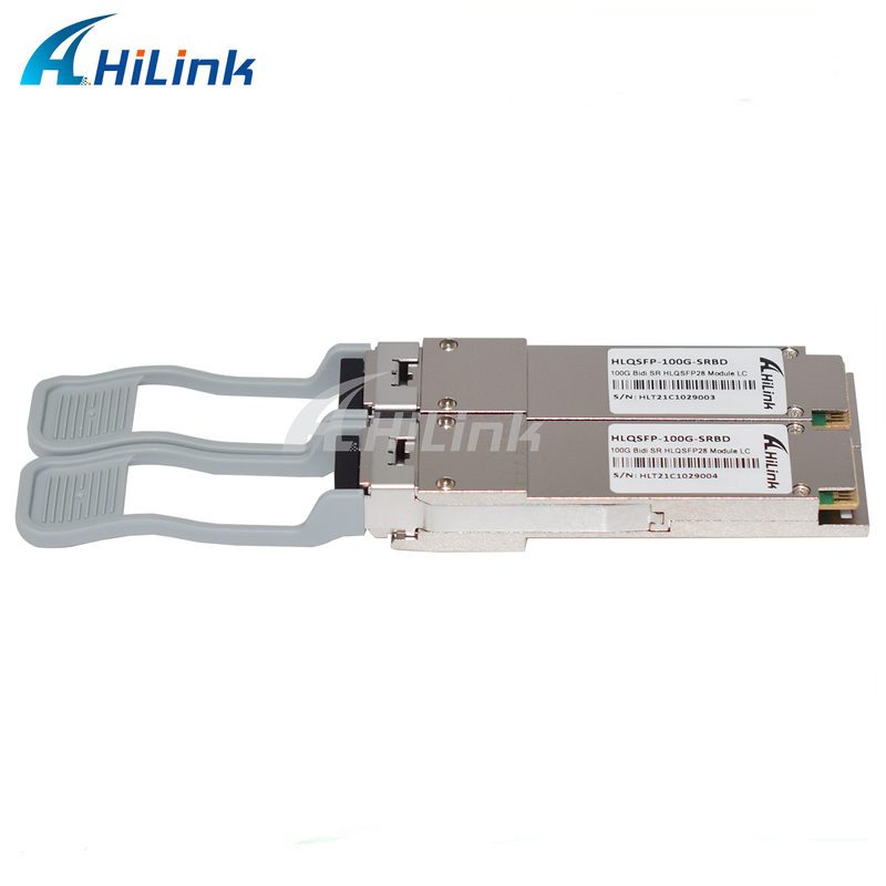100G QSFP28 SRBD 100m Bi-Di 듀플렉스 LC 핫 플러그 가능 850/900nm VCSEL PAM4 2x50G 멀티모드