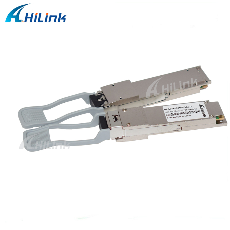 100G QSFP28 SRBD 100m Bi-Di 듀플렉스 LC 핫 플러그 가능 850/900nm VCSEL PAM4 2x50G 멀티모드